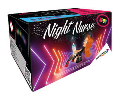 Night Nurse Neon 25-Schuss-Feuerwerk-Batterie