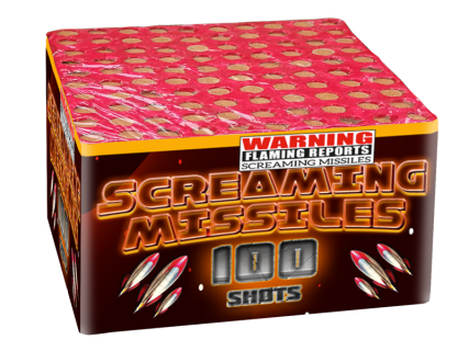 Screaming Missiles 100-Schuss-Feuerwerk-Batterie