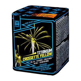 Titanium Crossette Yellow 16-Schuss-Feuerwerksbatterie