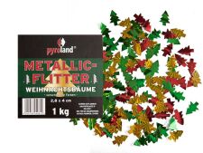 Metallic Flitter - Weihnachtsbäume verschiedene...